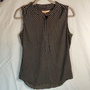 Banana Republic black and white polka dots blouse